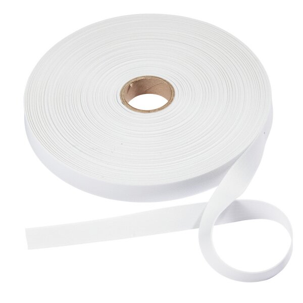 Nastro elastico resistente 25 mm bianco