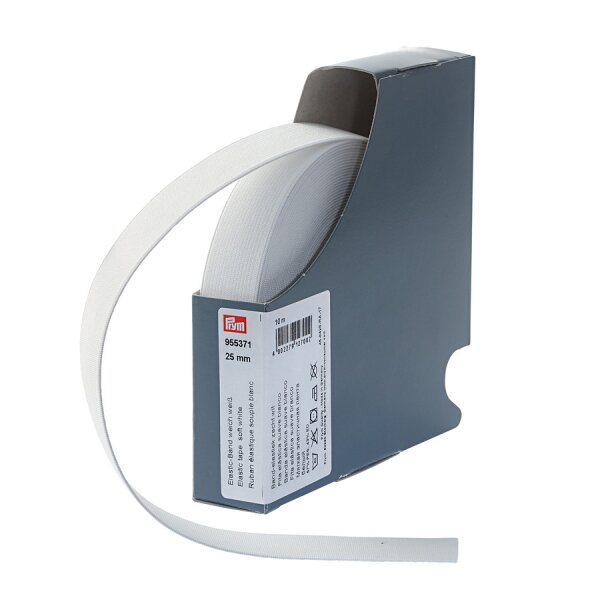 Nastro elastico soffice 25 mm bianco