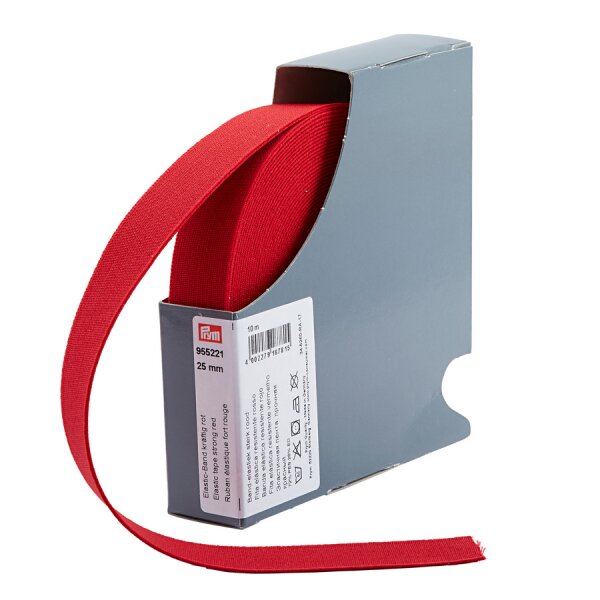 Nastro elastico resistente 25 mm rosso