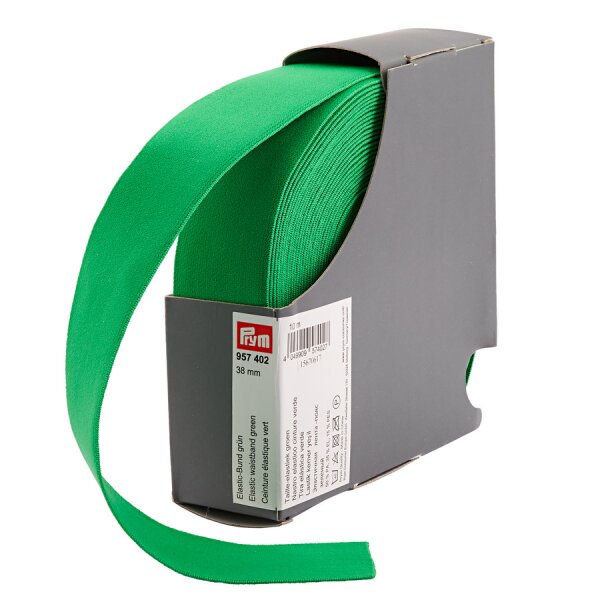 Nastro elastico per cinture 38 mm verde