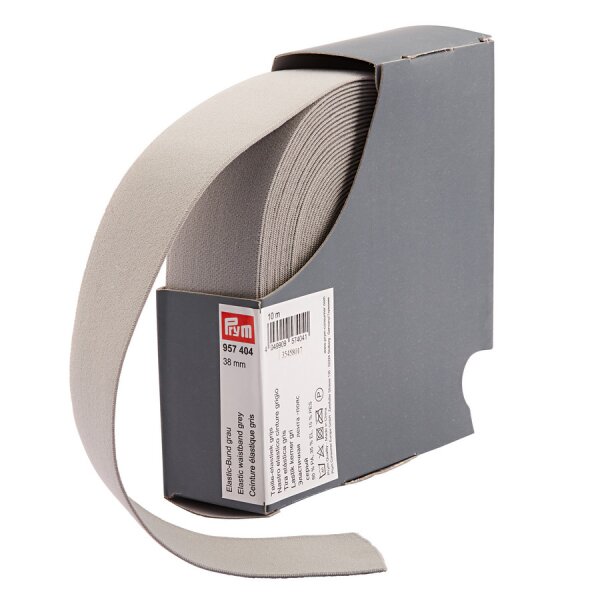 Nastro elastico per cinture 38 mm grigio