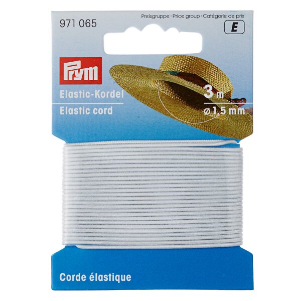 Cordoncino elastico 1,5 mm bianco