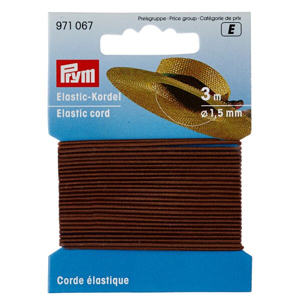 Cordoncino elastico 1,5 mm marrone