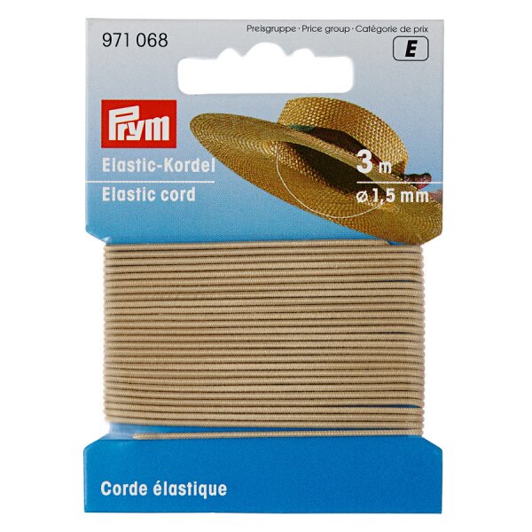 Cordoncino elastico 1,5 mm beige