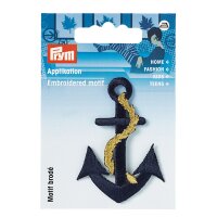 Applikation Anker blau/gold