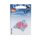 Applikation Blume pink/blau