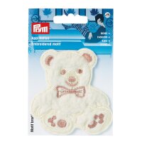 Applikation Teddy groß Flausch beige