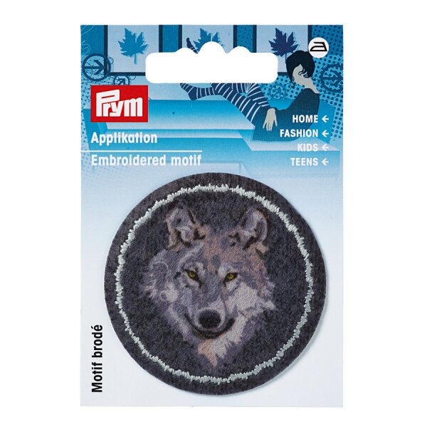 Appl.Patch Wolf grau/anthr.          1St